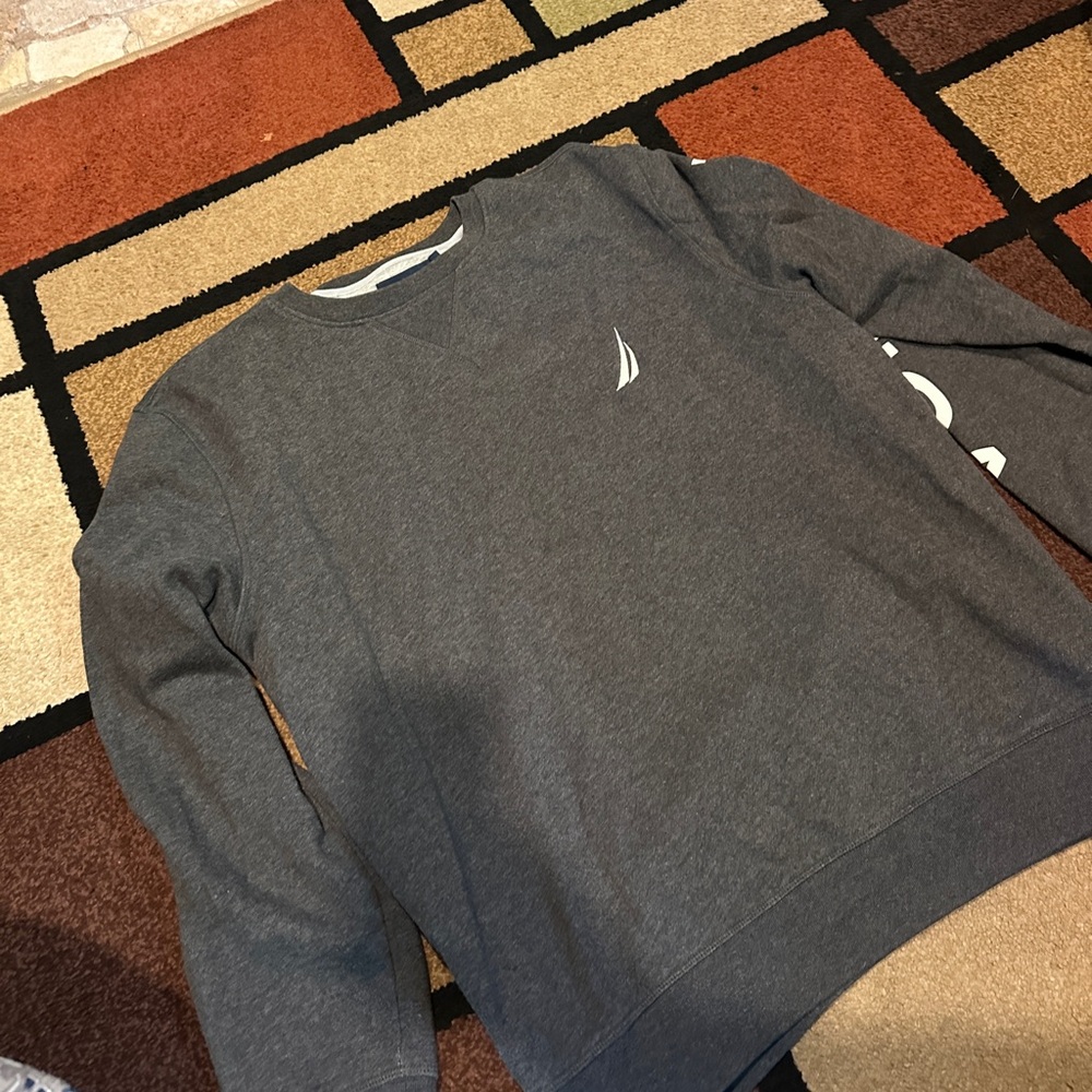 Nautica Men's Charcoal Crewneck Sweater